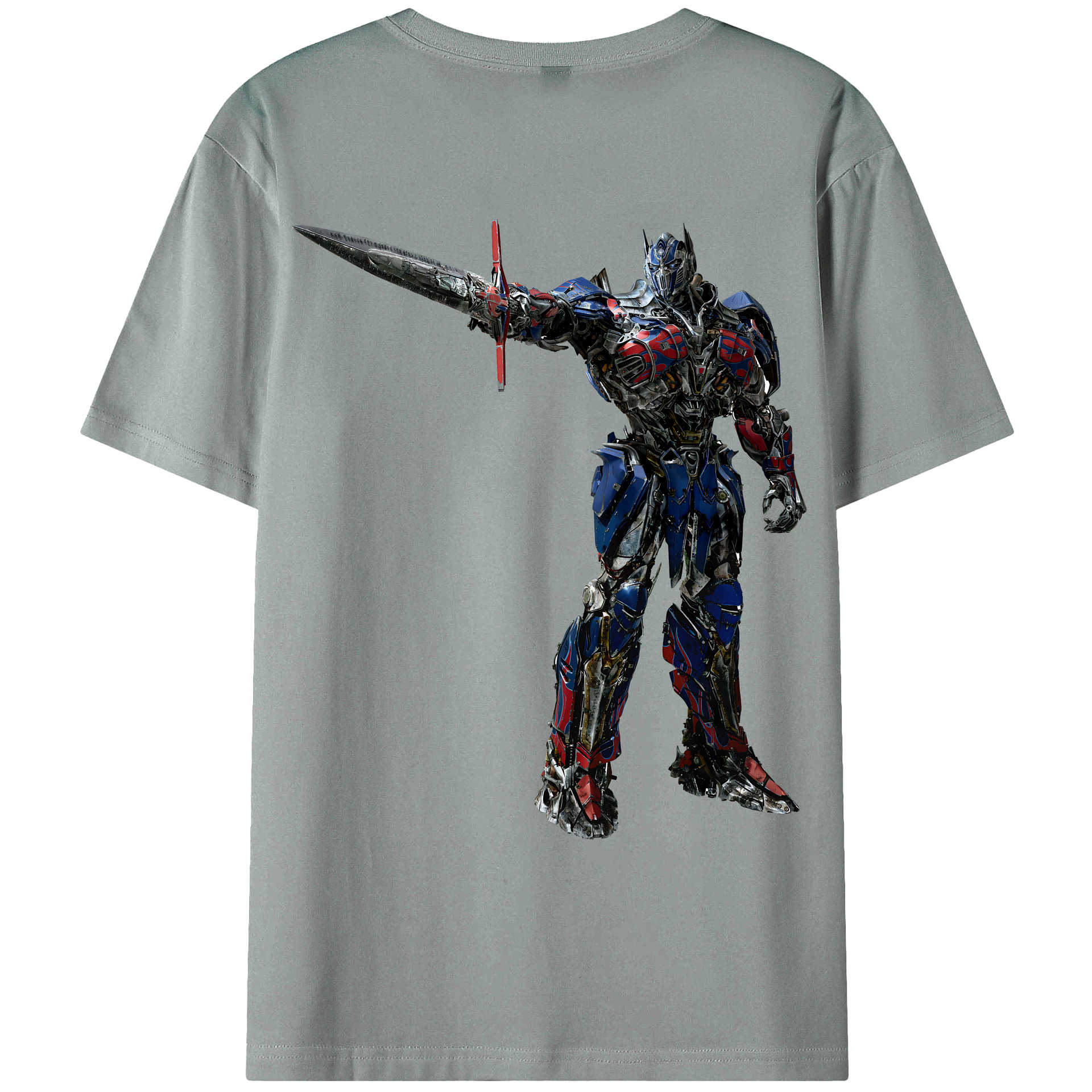 （画像用） Transformers トランスフォーマー 綿100％ メンズ半袖Tシャツ（バックプリント） 通気性